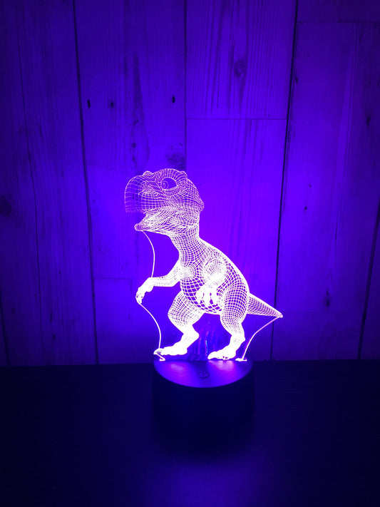 LED light up Dinosaur display- 9 colour options with remote! - Laser LLama Designs Ltd