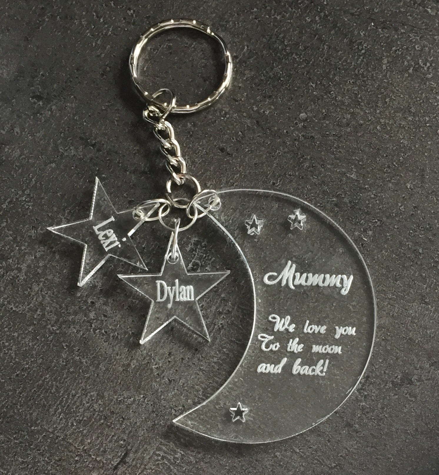 Personalized Keychain Moon And Star Keychain Blank Acrylic Keychain Couple Moon Phase Personalized Canvas For
