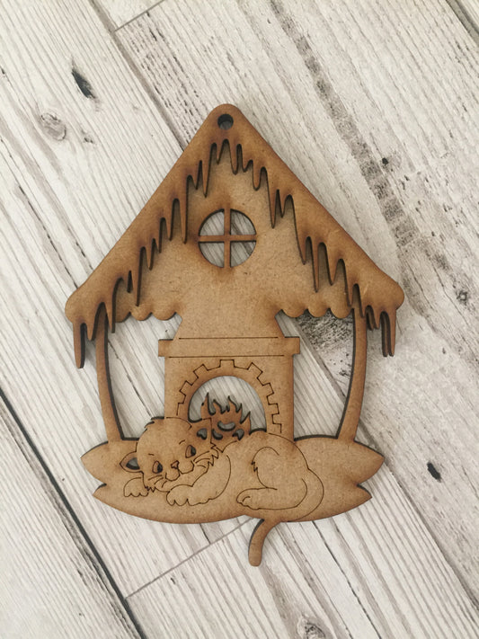 Wooden bauble tree decoration - Laser LLama Designs Ltd