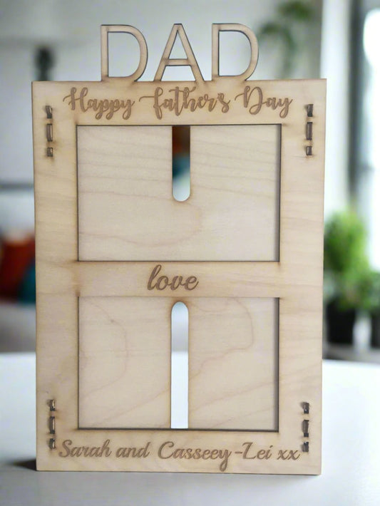 Personalised frame - DOUBLE - Laser LLama Designs Ltd