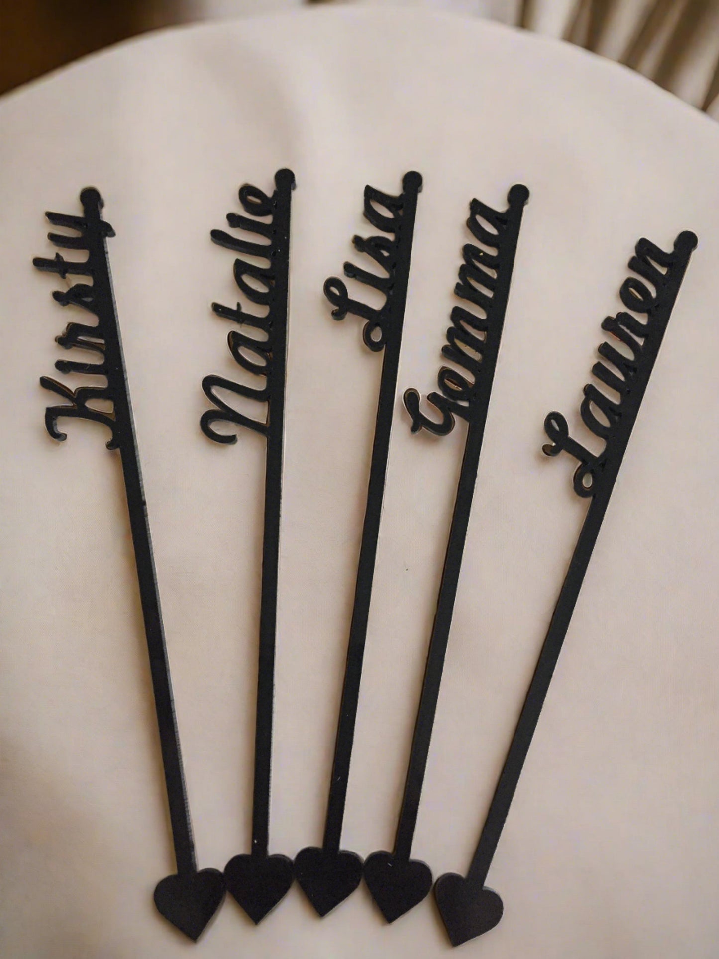 Personalised acrylic drinks/coctails strirrer - Laser LLama Designs Ltd