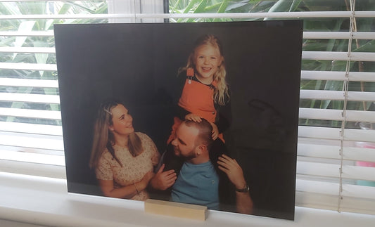 Your photo/logo UV printed directly onto premium Acrylic - Laser LLama Designs Ltd