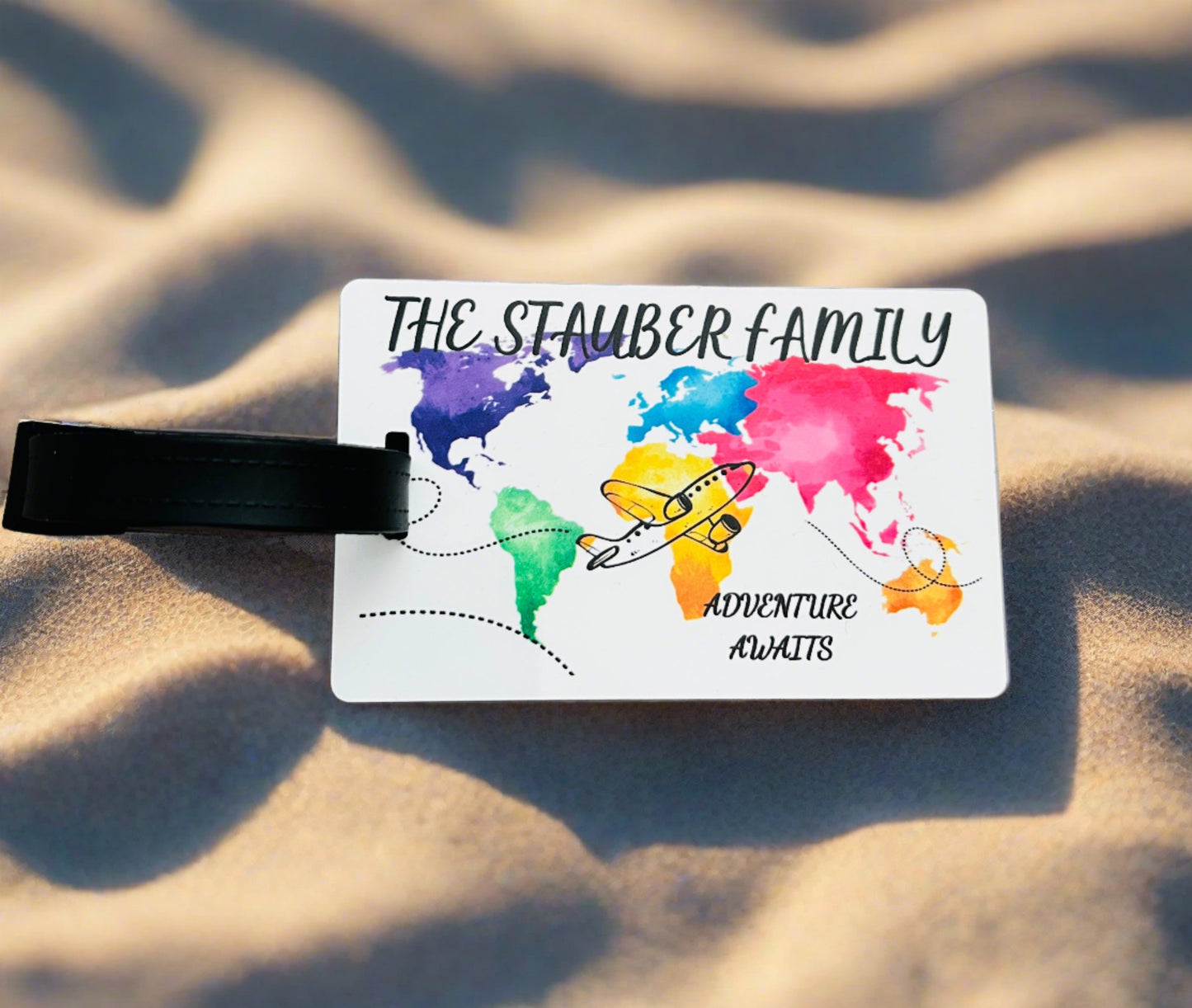 Uv printed personalised bag/luggage tag - Laser LLama Designs Ltd