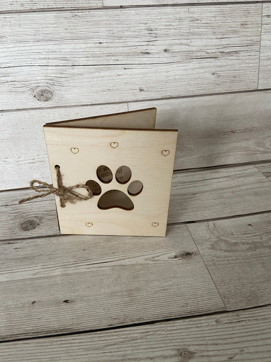 Wooden personalised Father’s Day card -13 designs - Laser LLama Designs Ltd