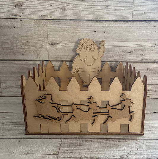 Wooden Christmas box/crate - Laser LLama Designs Ltd