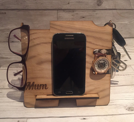 Oak veneer docking station - Laser LLama Designs Ltd