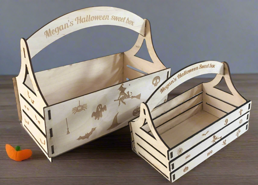 Halloween personalised sweet/treat box - Laser LLama Designs Ltd