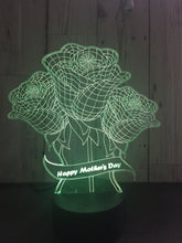 Load image into Gallery viewer, LED light up 3D roses mum, mothers day  display. 9 Colour options with remote! - Laser LLama Designs Ltd