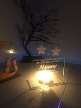 Load image into Gallery viewer, Freestanding acrylic personalised candle holder - Laser LLama Designs Ltd
