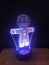 Load image into Gallery viewer, LED light up GINGERBREAD MAN display ,9 Colour options with remote! - Laser LLama Designs Ltd