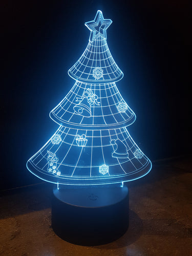 LED light up CHRISTMAS TREE display ,9 Colour options with remote! - Laser LLama Designs Ltd
