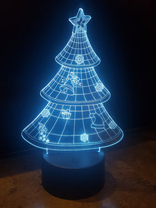 LED light up CHRISTMAS TREE display ,9 Colour options with remote! - Laser LLama Designs Ltd