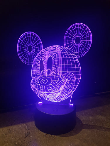 LED light up Mickey Mouse display. 9 Colour options with remote! - Laser LLama Designs Ltd