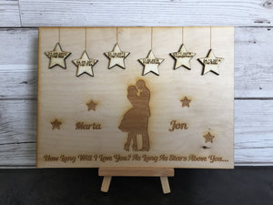 Personalised Love Story plaque - Laser LLama Designs Ltd