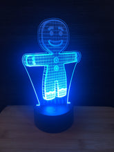 Load image into Gallery viewer, LED light up GINGERBREAD MAN display ,9 Colour options with remote! - Laser LLama Designs Ltd