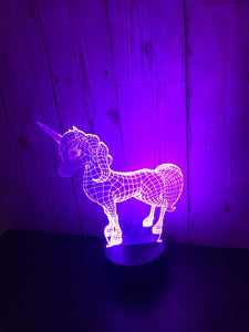 LED light up Unicorn display- 9 colour options with remote! - Laser LLama Designs Ltd