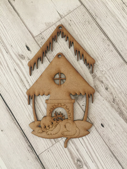 Wooden bauble tree decoration - Laser LLama Designs Ltd