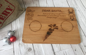 Personalised Santa’s Christmas Eve Treats Board - Laser LLama Designs Ltd