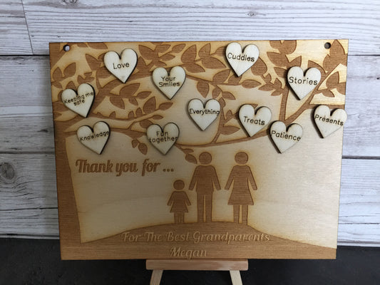 Wooden personalised Laser engraved tree plaque - Laser LLama Designs Ltd
