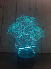 Load image into Gallery viewer, LED light up 3D roses mum, mothers day  display. 9 Colour options with remote! - Laser LLama Designs Ltd