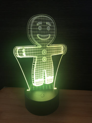 LED light up GINGERBREAD MAN display ,9 Colour options with remote! - Laser LLama Designs Ltd