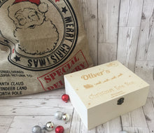 Load image into Gallery viewer, Personalised Wooden Christmas Eve Box - Laser LLama Designs Ltd