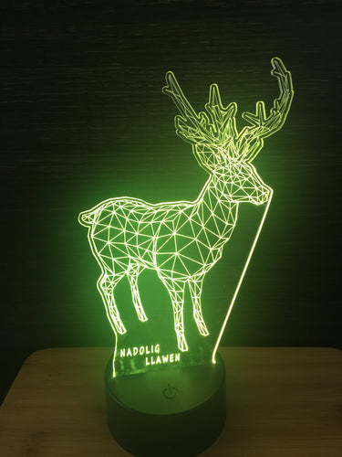 LED light up DEER display ,9 Colour options with remote! - Laser LLama Designs Ltd