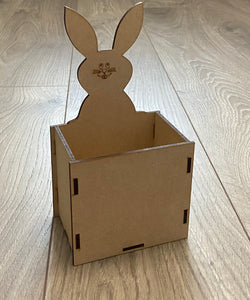 Wooden Easter treat box -mdf 🐰 - Laser LLama Designs Ltd