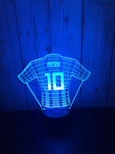 LED light up Football top Messi display- 9 colour options with remote! - Laser LLama Designs Ltd