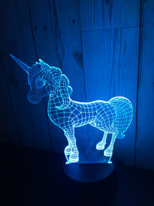 LED light up Unicorn display- 9 colour options with remote! - Laser LLama Designs Ltd
