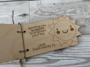 Personalised wooden sunshine card - Laser LLama Designs Ltd