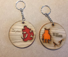 Load image into Gallery viewer, Wooden  personalised bag tags - Laser LLama Designs Ltd