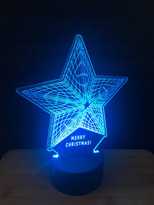 LED light up CHRISTMAS STAR display ,9 Colour options with remote! - Laser LLama Designs Ltd