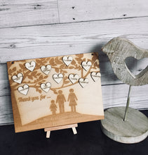 Load image into Gallery viewer, Wooden personalised Laser engraved tree plaque - Laser LLama Designs Ltd
