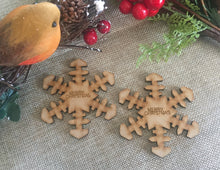 Load image into Gallery viewer, Snowflakes christmas tree/table decorations - Laser LLama Designs Ltd