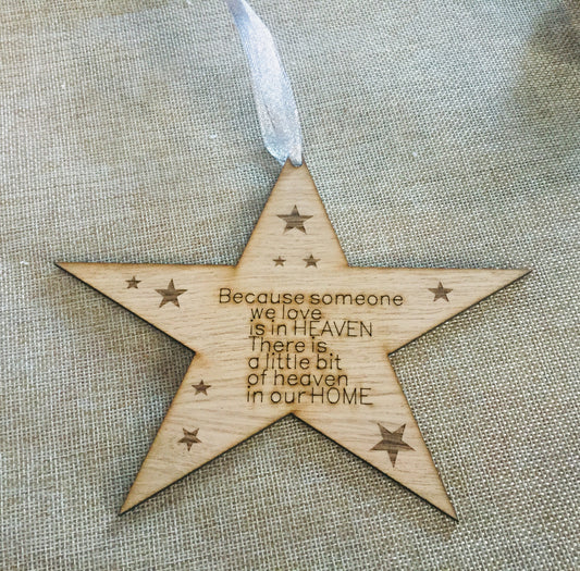 Christmas tree oak veneer star Because someone .... - Laser LLama Designs Ltd