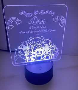 Birthday led light up display- 9 colour options with remote! - Laser LLama Designs Ltd