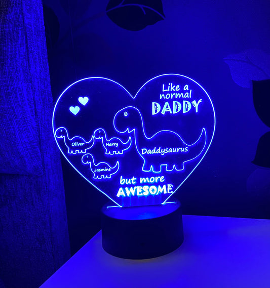 Dino led light display- 9 colour options with remote ! - Laser LLama Designs Ltd