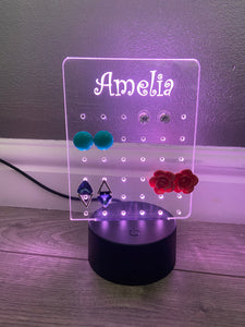 Personalised earring led display- 9 colours option with remote controller - Laser LLama Designs Ltd