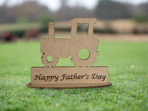 Wooden tracktor Father’s Day - Laser LLama Designs Ltd