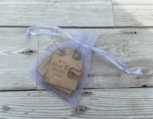 Load image into Gallery viewer, Wooden 4 piece puzzle set with little organza bag - Laser LLama Designs Ltd