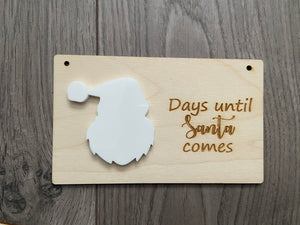 Wooden personalised countdown plaque - Laser LLama Designs Ltd