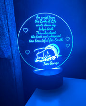Load image into Gallery viewer, Baby loss  LED light display ,9 Colour options with remote! - Laser LLama Designs Ltd