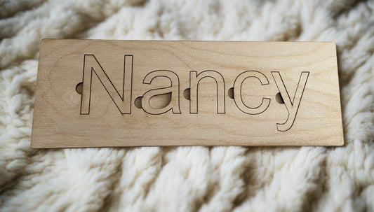 Wooden name puzzle - Laser LLama Designs Ltd