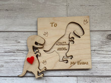 Load image into Gallery viewer, Wooden personalised 3d card for Teacher - Laser LLama Designs Ltd