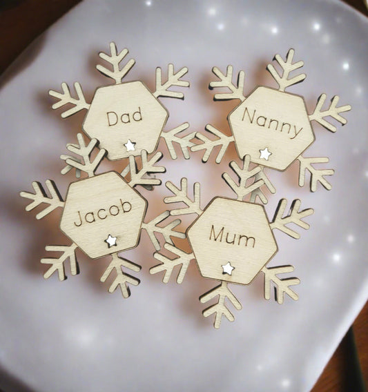 Snowflake placement names - Laser LLama Designs Ltd
