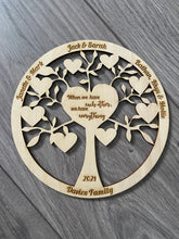 Load image into Gallery viewer, Personalised circle of life family tree - Laser LLama Designs Ltd