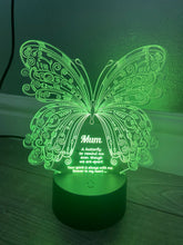 Load image into Gallery viewer, Led light butterfly  display. 9 colours and remote control! - Laser LLama Designs Ltd
