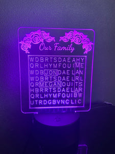 Our family led light display- 9 colours and remote controller! - Laser LLama Designs Ltd