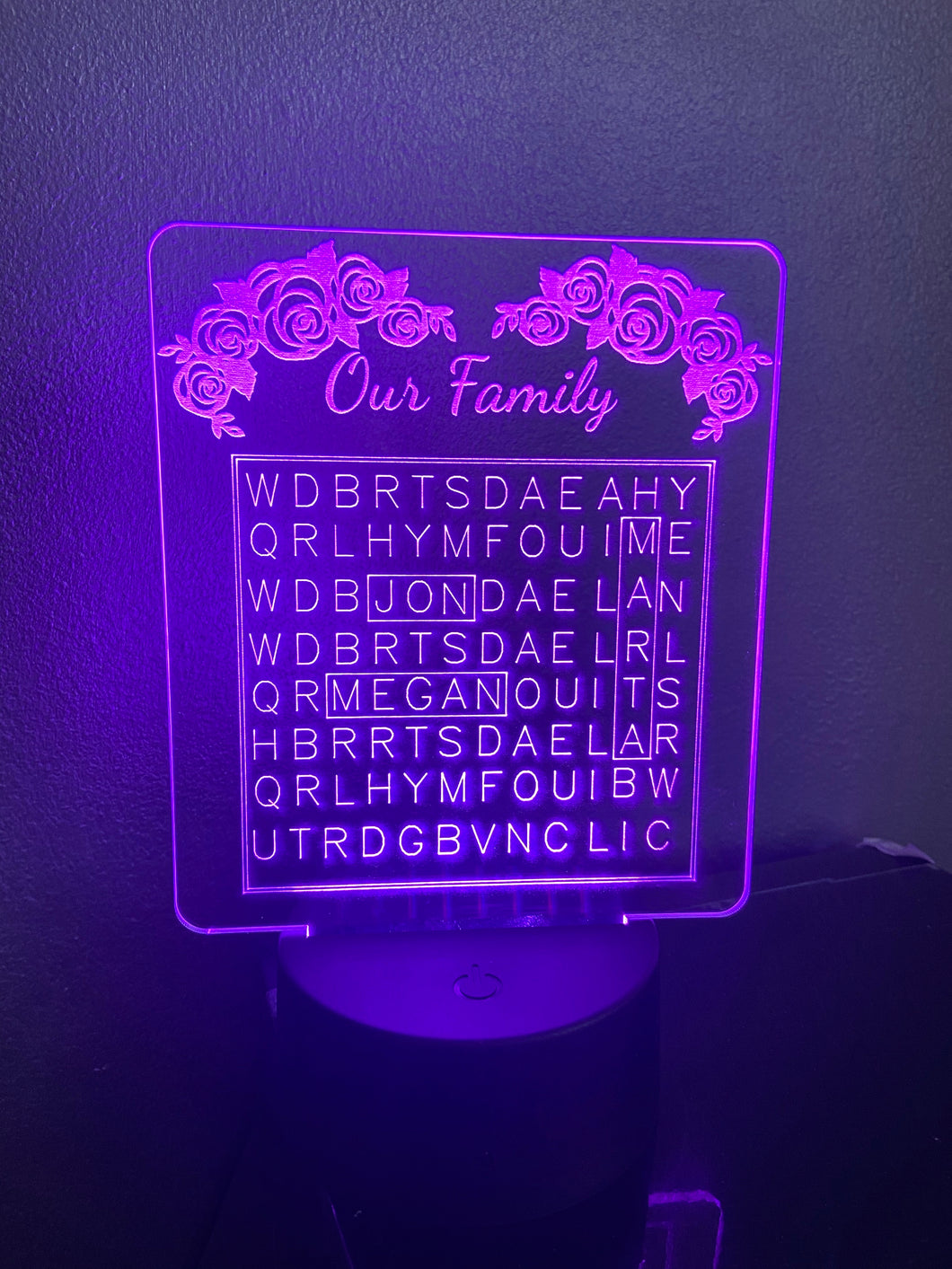 Our family led light display- 9 colours and remote controller! - Laser LLama Designs Ltd